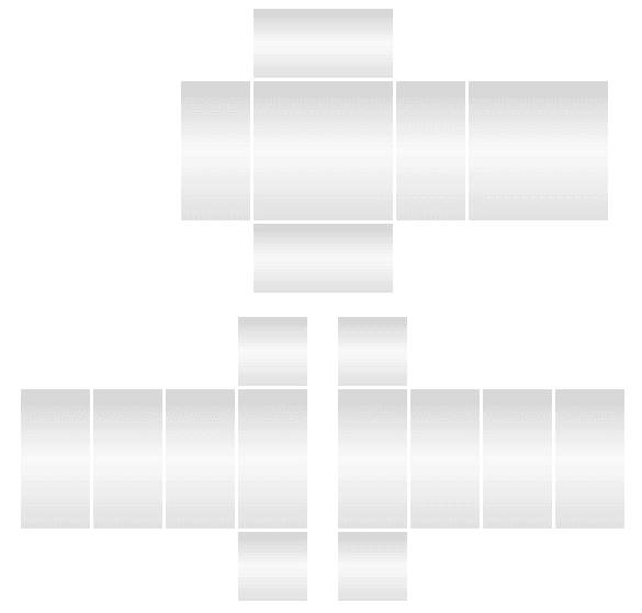 Roblox pants template with shading overlay
