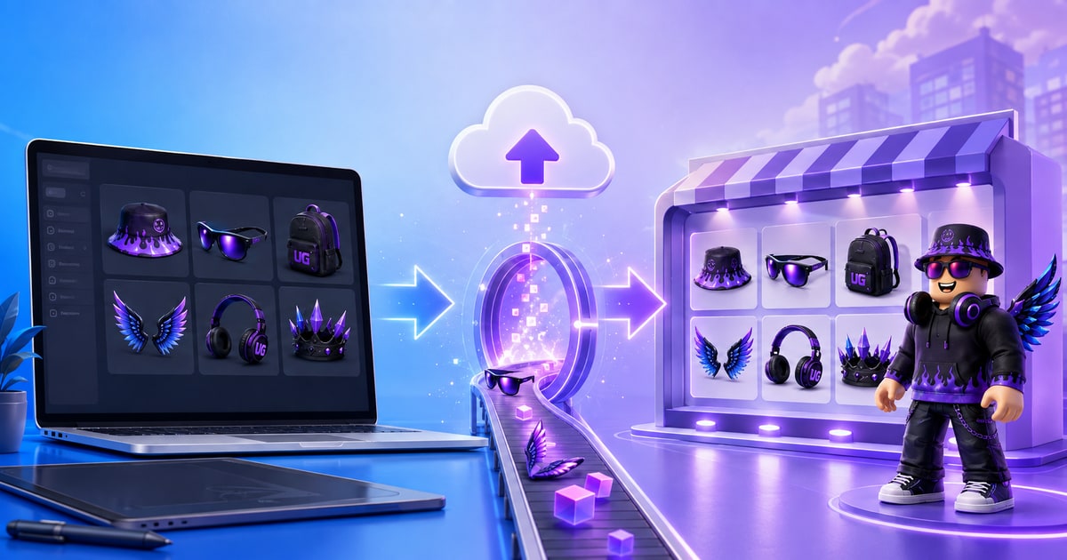 Upload your UGC accessory from UGCraft to the Roblox Marketplace